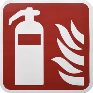 Tabliczka informacyjna, symbol gaśnicy