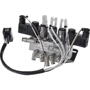 Zawór elektromagnetyczny, 5/2-drożny, Przyłącza ø 6 mm Push-In, płaskie złącze wtykowe