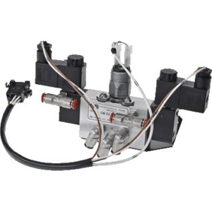 Zawór elektromagnetyczny, 5/2-drożny, Przyłącza ø 6 mm Push-In, Tryb pracy otwarty w stanie bezprądowym